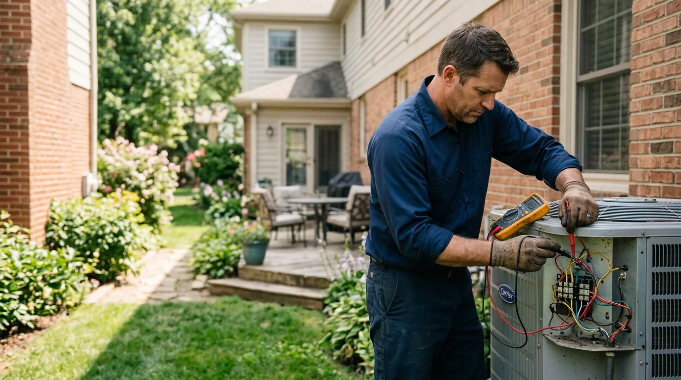 HVAC technician working near Winslow, IN